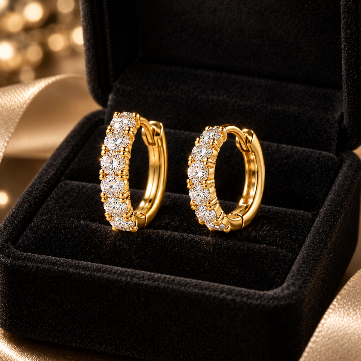 Créoles Lumière JOYA en moissanite