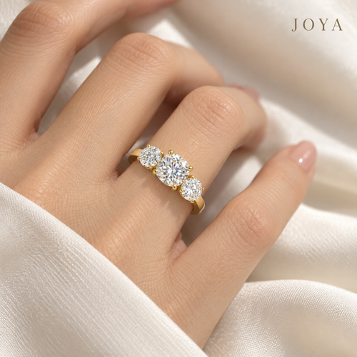 Bague trilogie en moissanite – JOYA