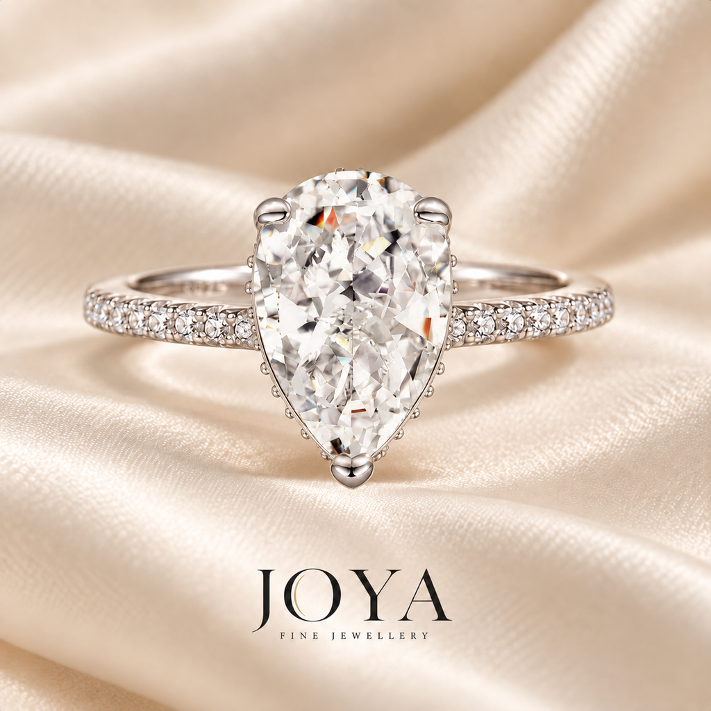 Bague Éclat Poire en moissanite 4 ct – JOYA